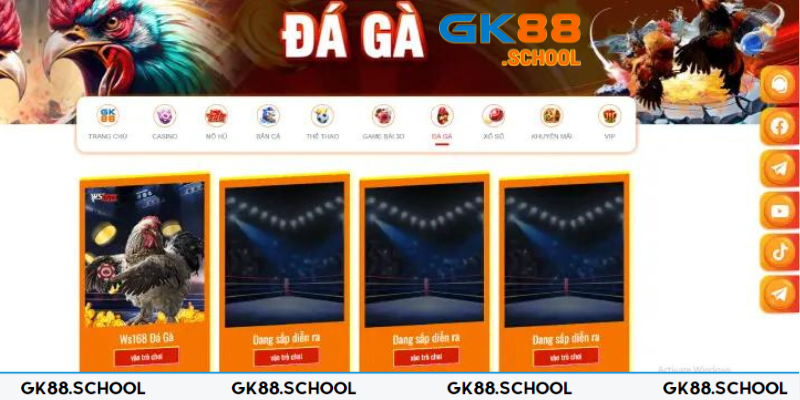 Khám phá sân chơi đá gà online đẳng cấp của GK88